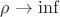 $\rho\to\inf$