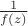 $\frac{1}{f(z)}$