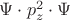 $ \Psi\cdot p^{2}_z\cdot\Psi $