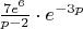 $\frac{7e^6}{p-2} \cdot e^{-3p}$