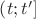 $\left(t; t'\right]$