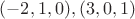 $(-2,1,0),(3,0,1)$