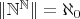 $\|\mathbb N^{ \mathbb N}\|=\aleph_0$