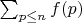 $\sum_{p \leq n} {f(p)}$