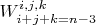 $ W^{i,j,k}_{i+j+k=n-3}$