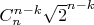 $C_n^{n-k} \sqrt{2}^{n-k}$