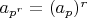 $a_{p^r}=(a_p)^r$