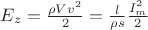 $E_z = \frac{\rho V v^2}{2} = \frac{l}{\rho s} \frac{I_m^2}{2}$