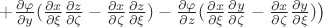 $+\frac{\partial \varphi}{\partial y}(\frac{\partial x}{\partial \xi}\frac{\partial z}{\partial \zeta}-\frac{\partial x}{\partial \zeta}\frac{\partial z}{\partial \xi})-\frac{\partial \varphi}{\partial z}(\frac{\partial x}{\partial \xi}\frac{\partial y}{\partial \zeta}-\frac{\partial x}{\partial \zeta}\frac{\partial y}{\partial \xi})\big)$