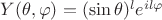 $Y(\theta , \varphi) = ( \sin \theta)^l e^{i l \varphi} $
