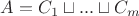 $A = C_1 \sqcup ... \sqcup C_m$ $A = C_1 \sqcup ... \sqcup C_m$