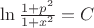 $ \ln {\frac {1 + p^2}{1 + x^2}} = C $ $ \ln {\frac {1 + p^2}{1 + x^2}} = C $