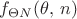 $f_{\Theta N}(\theta,\,n)$