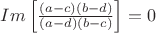 $Im\left[\frac{(a-c)(b-d)}{(a-d)(b-c)}\right]=0$