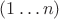 $(1 \ldots n)$