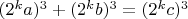 $(2^ka)^3+(2^kb)^3=(2^kc)^3$