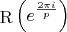 ${\mathop{\rm R}\nolimits} \left( {e^{\frac{{2\pi i}}{p}} } \right)$