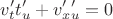 $$v'_t t'_u+v'_x'_u=0$$