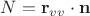 $N=\mathbf r_{vv}\cdot \mathbf n$