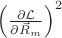 $\left( \frac{\partial \mathcal{L} }{ \partial \vec{R}_{m} } \right)^2$