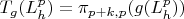 $T_g(L^p_h) = \pi_{p + k, p}(g(L^p_h))$