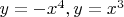 $y=-x^4,y=x^3$
