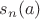 $s_n(a)$