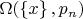 $\Omega(\left\{x\right\},p_n)$