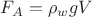 $F_A=\rho_w gV$