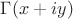 $ \Gamma(x+iy) $