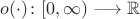 $o(\cdot)\colon[0,\infty)\longrightarrow{\mathbb R}$