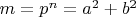 $m=p^n=a^2+b^2$