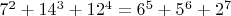 $7^2+14^3+12^4=6^5+5^6+2^7$