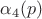 $\alpha_4(p)$