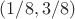 $(1/8, 3/8)$