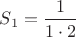 $S_1=\dfrac {1}{1\cdot 2}$