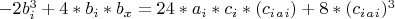 $-2b_i^3+4*b_i*b_x=24*a_i*c_i*(c_i_a_i)+8*(c_i_a_i)^3$