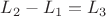 $L_2-L_1=L_3$