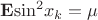 $\[{\bf{E}}{\sin ^2}{x_k} = \mu \]$