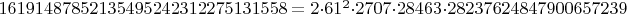 $16191487852135495242312275131558 = 2 \cdot 61^2 \cdot 2707 \cdot 28463 \cdot 28237624847900657239$