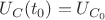 $U_{C}(t_0) = U_{C_{0}}$