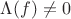$\( \Lambda(f) \neq 0 \)$
