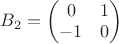 $B_2=\begin{pmatrix} 0 & 1 \\ -1 & 0 \end{pmatrix}$