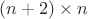 $(n+2)\times n$