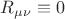 $R_{\mu \nu } \equiv 0$
