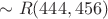 $\sim R(444,456)$