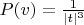 $P(v) =\frac{1}{|t|^3}$
