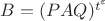 $B=(PAQ)^{t^{\varepsilon}}$