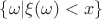 $\{\omega | \xi(\omega) < x\}$