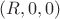$(R,0,0)$